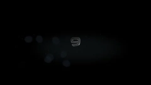 9 title metal text on black alpha channel background Stock Footage 295818884