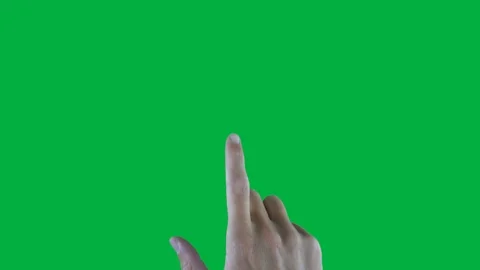 9 Touchscreen Hand Gestures, Green Screen Stock Footage 107940639