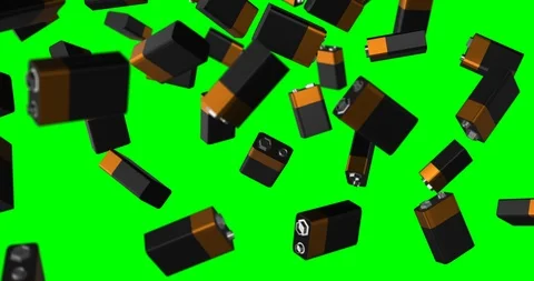 9 volt battery loop Stock Footage 91244525