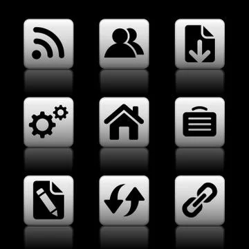 9 Website Icons Set Stock-Illustration