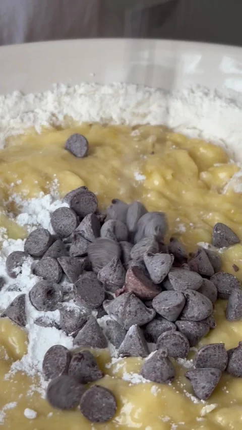 9 years old boy preparing  a banana cake. kids cooking step by step Stock Footage 274656508