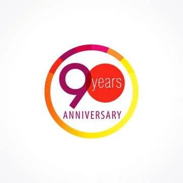 90 anniversary circle logo GI Stock Illustration