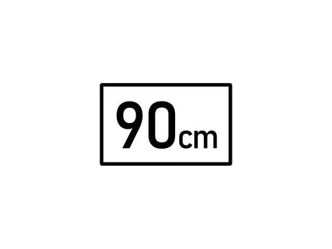 90 centimeters icon vector illustration, 90cm size Stock Illustration