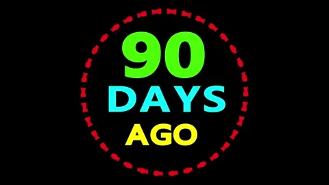 90 days ago countdown motion graphic Stock-Footage 330760388