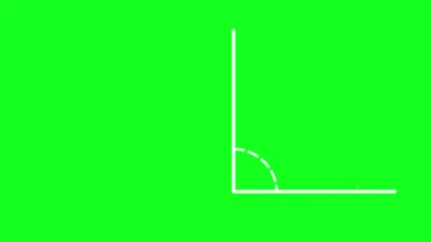 90 degree angle right triangle school math lesson greenscreen animation Video stock 245420511