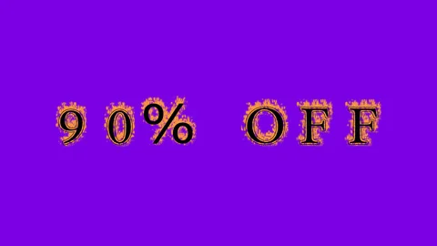 90% Off fire text effect violet background Stock Footage 136066454