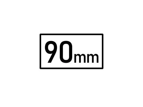 90 millimeters icon vector illustration, 90mm size Stock Illustration
