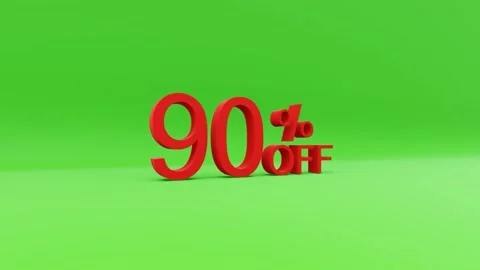 90 percent off 3D rendering Stock Footage 153359366