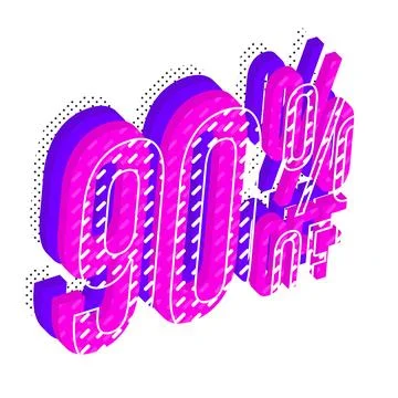 90 Percent Discount Offers Tag with New Style Design Stock-Illustration