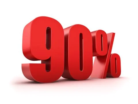 90 percent Stock Illustration