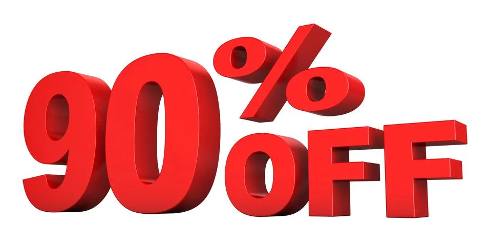 90 Percent Off Stock Illustration