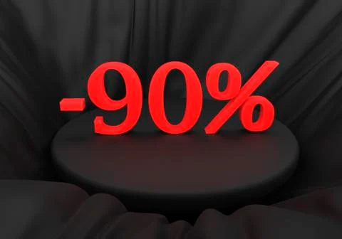 90% off on a platform Stock Illustration