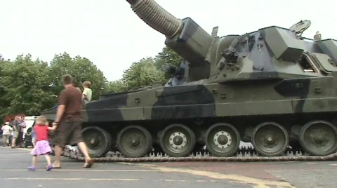 AS-90 on public display Video stock 460662