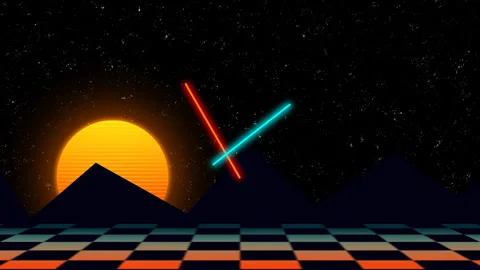 90 retro style text effect and background animations Stock Footage 343479536