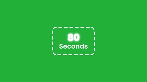 90 seconds countdown with box animation isolated on green background Stock-Footage 333129979