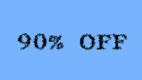 90% Off smoke text effect sky isolated background Stock Footage 138722409
