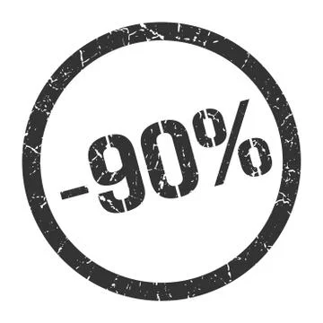 -90% stamp Stock Illustration