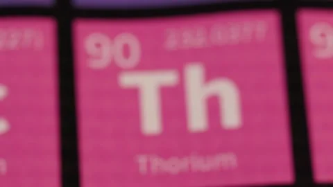 90 Thorium element of the periodic table rack focus Stock Footage 262497043