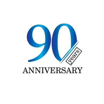 90 Year Anniversary Vector Template Design Illustration - Vector Stock Illustration