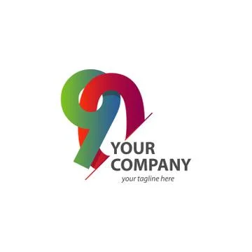 90 Year Anniversary Vector Template Design Illustration Stock Illustration