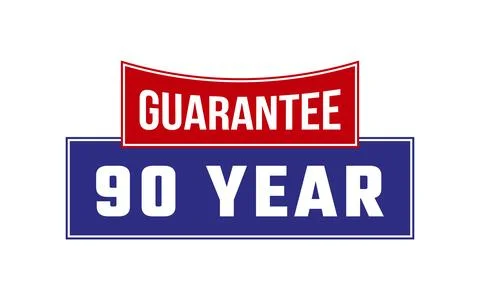 90 Year Guarantee Seal Vector Stock Illustration