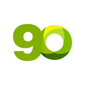 90 Years Anniversary Vector Template Design Illustration Stock Illustration