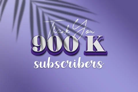900 K  subscribers celebration greeting banner with  Blueberry Design Stock Illustration