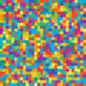 900 Multicolor Material Design Pieces - JigSaw Illustrazione stock