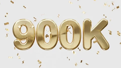 900k celebration text animation motion graphics video Stock Footage 278613690