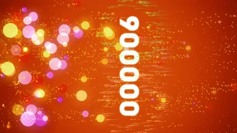 900k Million Vertical Video Counter on reaching subscribers, likes and etc. Stock Footage 135172653