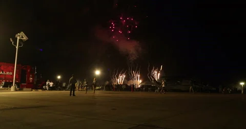 907 814 MCAS Miramar Fireworks Stock Footage 56081663