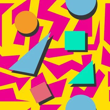 90s and 80s style pattern. Stock Illustration