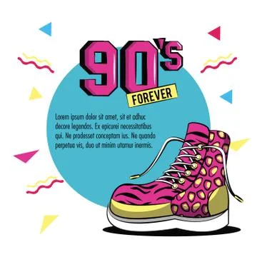 90s forever design Stock Illustration
