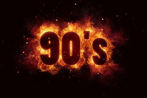 90s party disco background fire flames hot explosion Stock Illustration