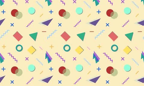 90s pattern in bright colors 스톡 일러스트