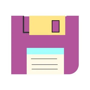 90s retro element floppy or 80s, or y2k element, retro design Stock Illustration