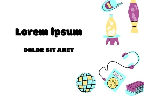 90s retro elements banner in retro style イラスト素材