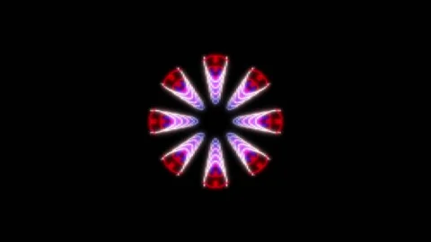90s RETRO MANDALA KALEIDOSCOPE ANIMATIONs Stock Footage 201002653