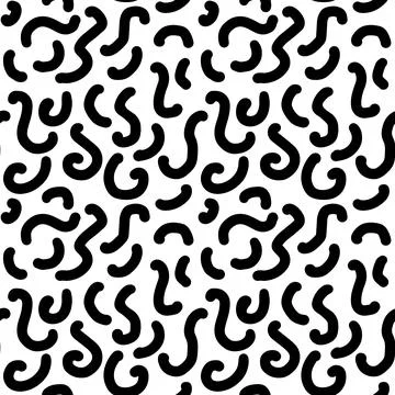 90s seamless pattern squiggle random Stock Illustration
