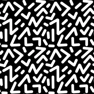 90s seamless pattern squiggle random イラスト素材