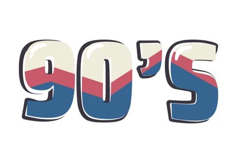 The 90's style label. Vector illustration. Stock Illustration