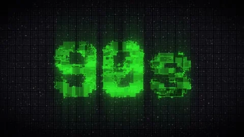 90s text with VHS glitch style Stock Footage 232993772