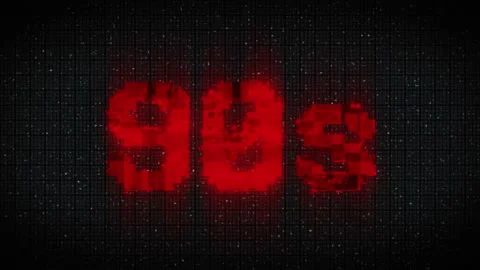 90s text with VHS glitch style Stock Footage 232993828
