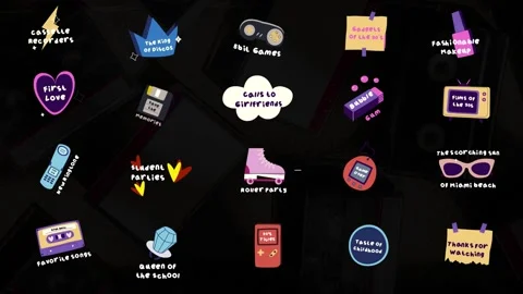 90s titles for After Effects Stock After Effects