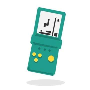 90s toy, green terris, vector graphics Stock Illustration