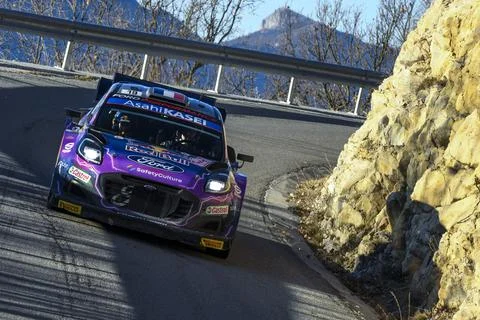 90th Rallye Monte Carlo 2022, Alpes De Haute Provence, France - 23 Jan 2022 Stock Photos