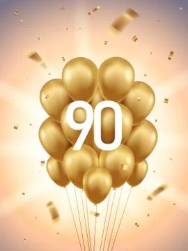90th Year Anniversary Background Stock Illustration