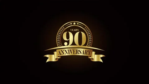 90th years Anniversary logo design animation video footage Stock Footage 293473126