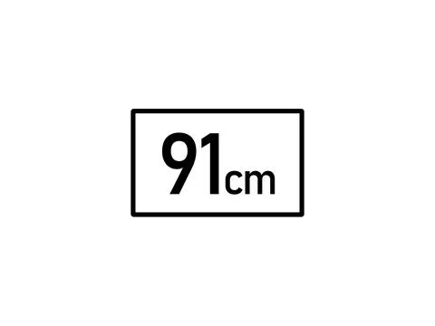 91 centimeters icon vector illustration, 91cm size Illustrazione stock