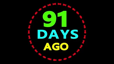 91 days ago motion graphic countdown Vidéo 330760223